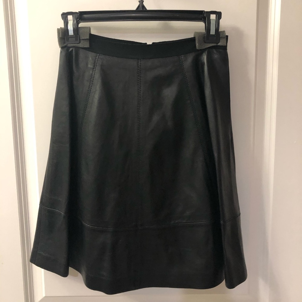 Black leather skirt